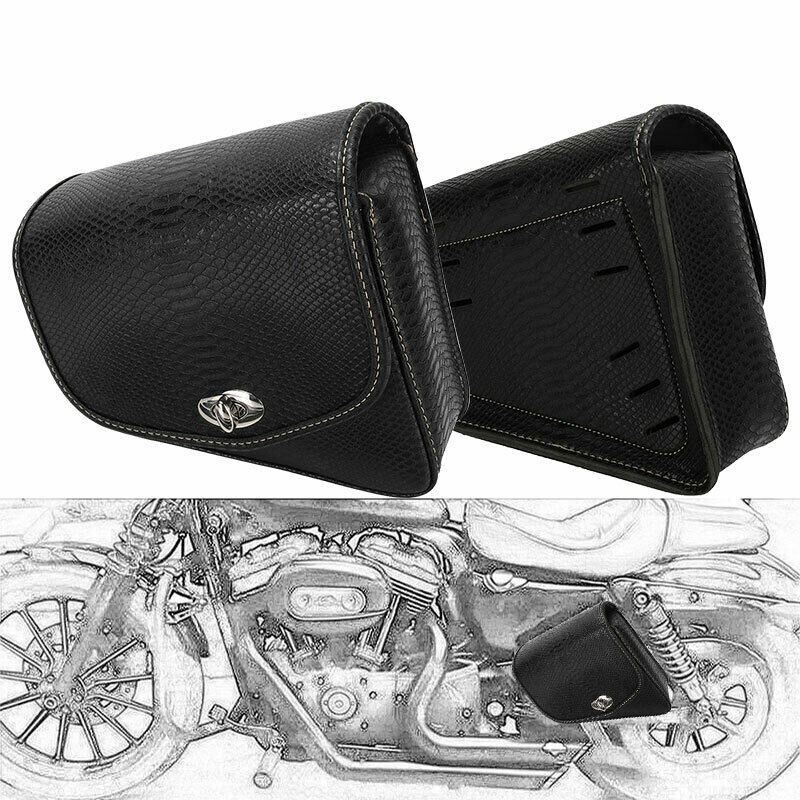 Motorcycle Gear Backpack - Motocykl PU skórzana torba podsiodłowa boczna